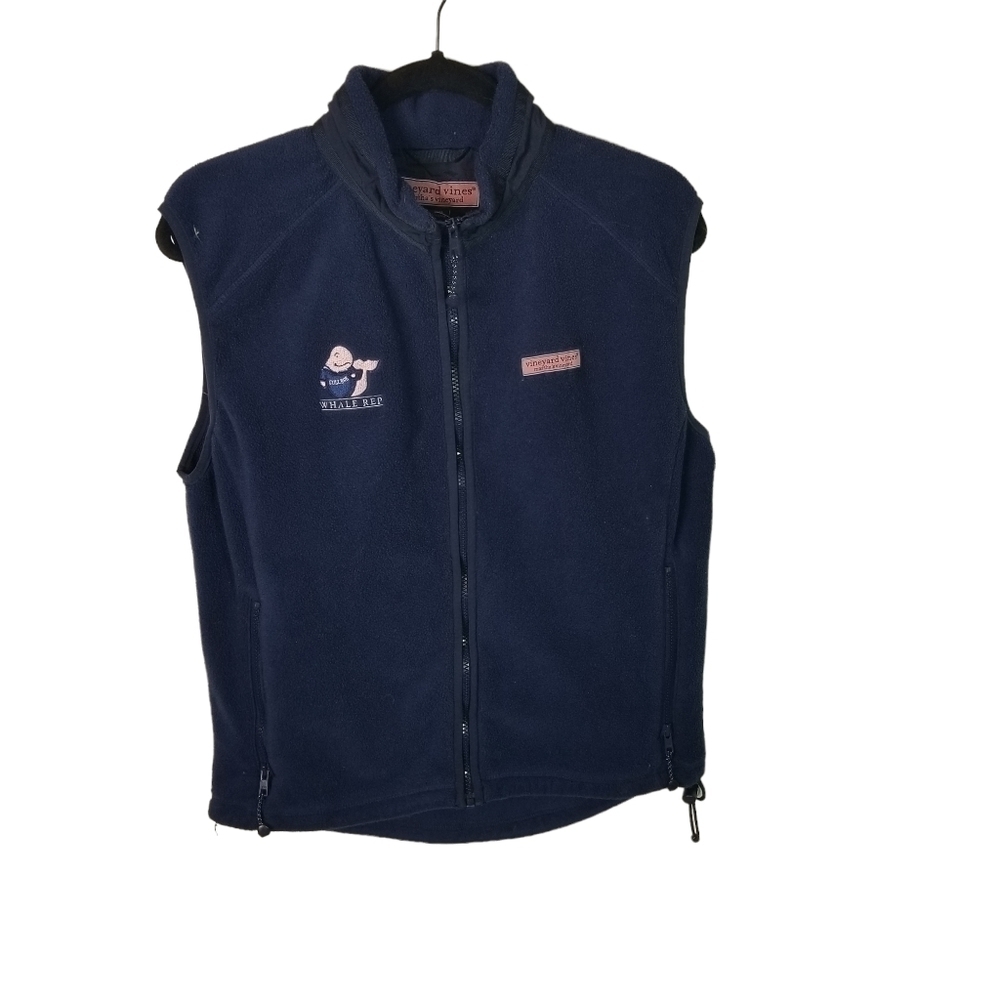 Vineyard Vines blue fleece vest college rep